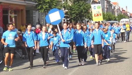 Bilder vom Festumzug aus Anlass des Jubiläums 150 Jahre organisierter Sport in der Bernsteinstadt  Ribnitz-Damgarten am 24. August 2013 . Foto: Eckart Kreitlow