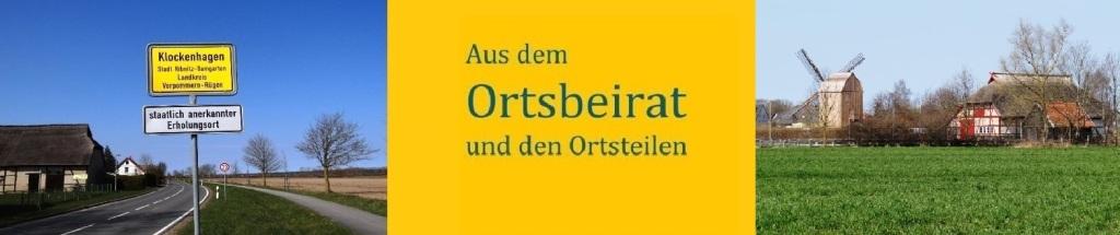 Aus dem Ortsbeirat Klockenhagen und den Ortsteilen der Bernsteinstadt Ribnitz-Damgarten - Der Ortsbeirat Klockenhagen vertritt die Belange des Ortsbezirks mit den Ortsteilen Altheide, Borg, Hirschburg, Klein Mritz, Klockenhagen und Neuheide der Bernsteinstadt Ribnitz-Damgarten im Landkreis Vorpommern-Rgen im Bundesland Mecklenburg-Vorpommern - Ostsee-Rundschau.de