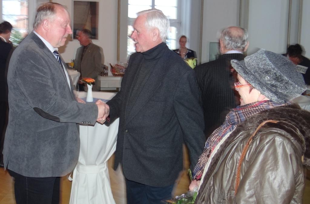 Ribnitz-Damgartens Bürgermeister Frank Ilchmann gab  zu seinem 60.Geburtstag am 8.Januar 2016 einen Empfang im Ribnitzer Rathaus. Fotos: Eckart Kreitlow