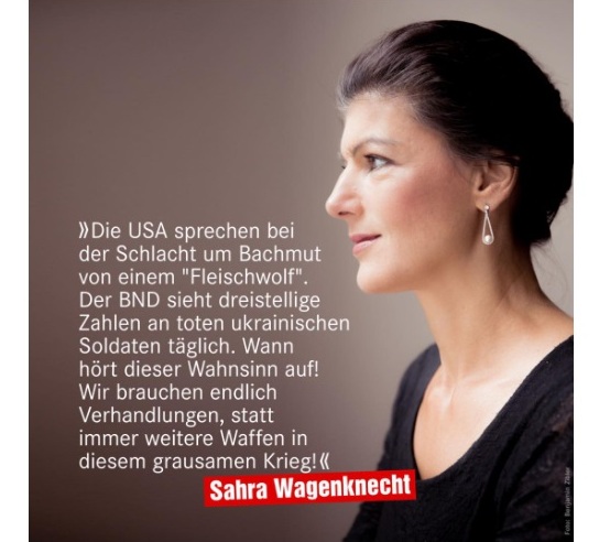 Aus dem Posteingang von Dr. Sahra Wagenknecht (MdB) - Team Sahra 27.01.2023 - Rutschbahn in den Weltkrieg? - Abschnitt 10 - Link: https://www.sahra-wagenknecht.de/